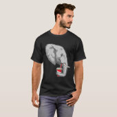 Elephant met Drink T-shirt (Voorkant volledig)