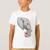 Elephant met Drink T-shirt (Voorkant)