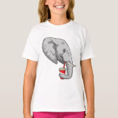 Elephant met Drink T-shirt (Voorkant)