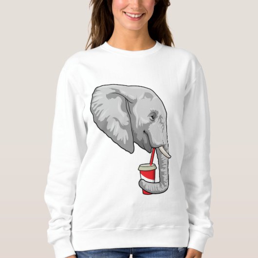 Elephant met Drink Trui (Voorkant)