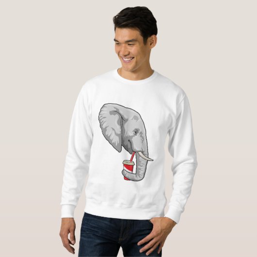 Elephant met Drink Trui (Voorkant volledig)
