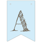 Elephant met een Bow. Happy Birthday Vlaggetjes (Derde vlag)