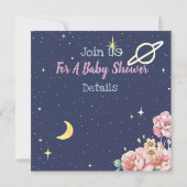 Elephant met een glazen Baby shower-uitnodiging Kaart (Achterkant)