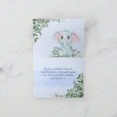 Elephant met Eucalyptus Bubble-Baby shower Bedankkaart (Binnen)