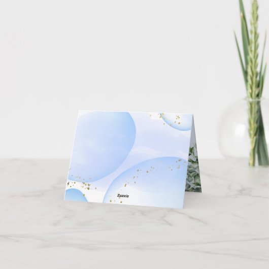 Elephant met Eucalyptus Bubble-Baby shower Bedankkaart (Achterkant)