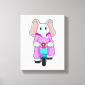 Elephant met fiets canvas afdruk (Voorkant)