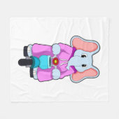 Elephant met fiets fleece deken (Voorkant (Horizontaal))