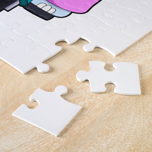 Elephant met fiets legpuzzel (Zijkant)