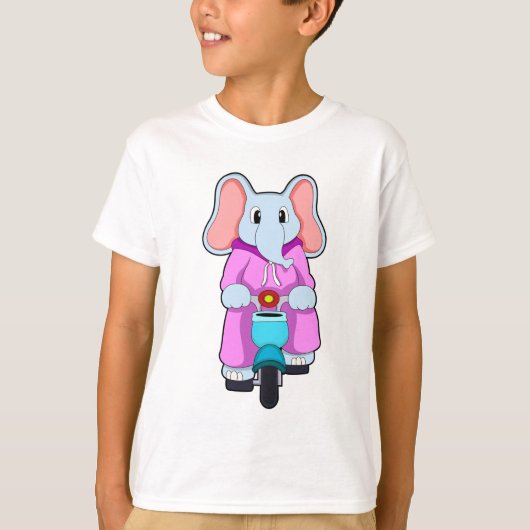 Elephant met fiets t-shirt (Voorkant)