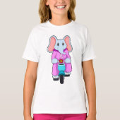 Elephant met fiets t-shirt (Voorkant)