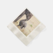 Elephant met foto van baby servet (Hoek)