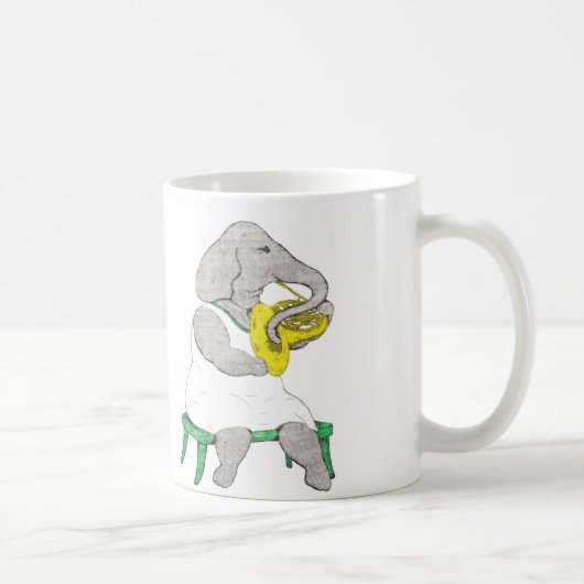 Elephant met Franse hoorn Koffiemok (Rechts)
