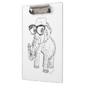 Elephant met Glasses Clipboard Klembord (Links)
