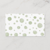 Elephant met groene ballonboeken voor Baby Informatiekaartje (Achterkant)