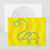 ELEPHANT met hart Briefkaart (Voorkant / Achterkant)
