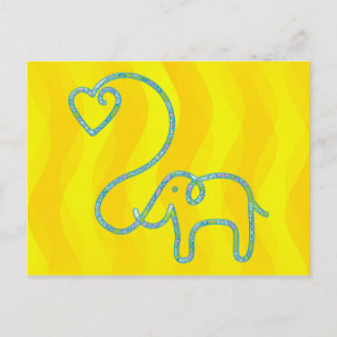 ELEPHANT met hart Briefkaart