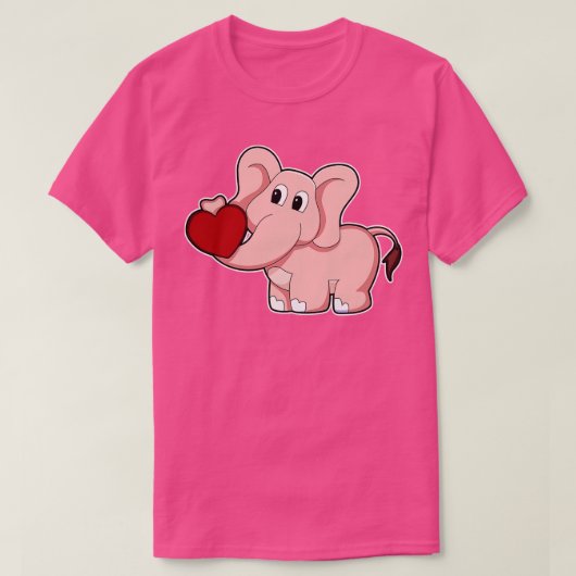 Elephant met hart t-shirt (Design voorkant)