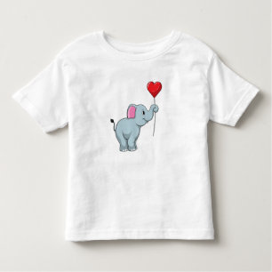 Elephant met hartballon kinder shirts