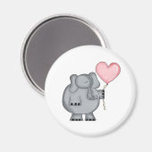 Elephant met hartballon magneet (Voorkant / Achterkant)