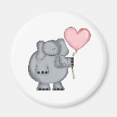 Elephant met hartballon magneet (Voorkant)