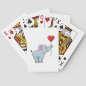 Elephant met hartballon pokerkaarten (Achterkant)