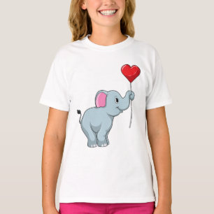 Elephant met hartballon t-shirt