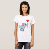 Elephant met hartballon t-shirt (Voorkant volledig)