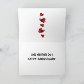 Elephant met harten Jubileum Kaart (Binnen)