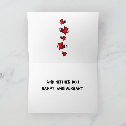 Elephant met harten Jubileum Kaart (Binnen)