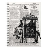 Elephant met Howdah Dictionary Art Notitieboek (Voorkant)