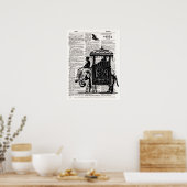 Elephant met Howdah Dictionary Art Poster (Keuken)