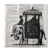 Elephant met Howdah Dictionary Art Tegeltje (Voorkant)