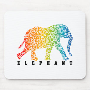 Elephant met kleuren muismat