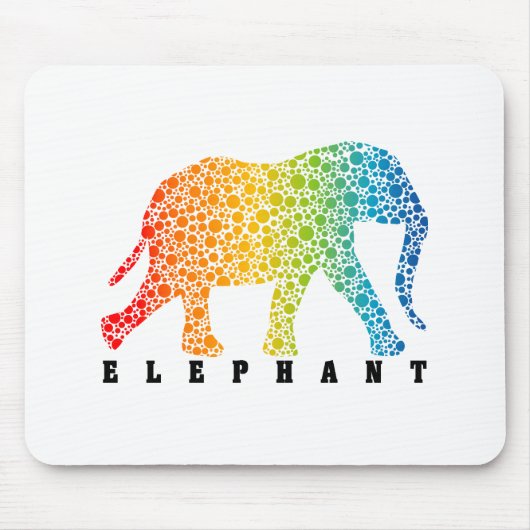 Elephant met kleuren muismat (Voorkant)