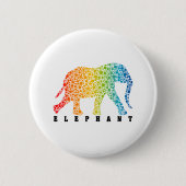 Elephant met kleuren ronde button 5,7 cm (Voorkant)