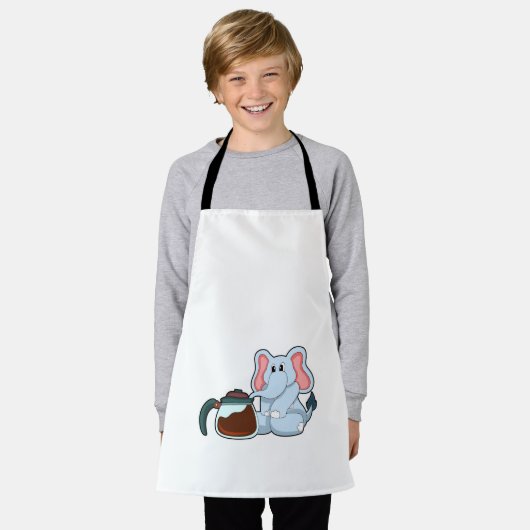 Elephant met koffie schort (Gedragen)