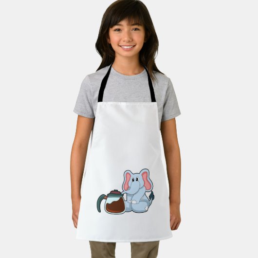 Elephant met koffie schort (Insitu)