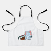 Elephant met koffie schort (Voorkant)