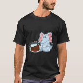 Elephant met koffie t-shirt (Voorkant)