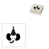 Elephant met kunststempel van een partij Pet Rubberstempel (Gestempeld)