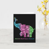 Elephant met langzamer gemetastaseerde borstkanker kaart (Gele Bloem)