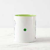 Elephant met Laurel Crown & een four-Leaf Clover Tweekleurige Koffiemok (Center)