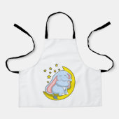 Elephant met maan en sterren schort (Voorkant)