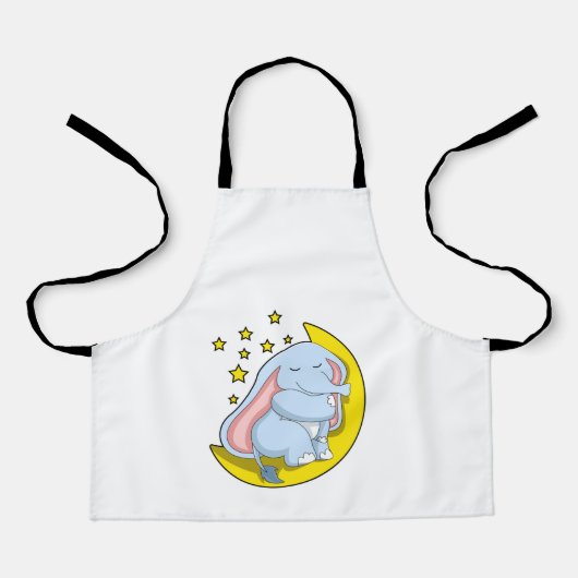 Elephant met maan en sterren schort (Voorkant)