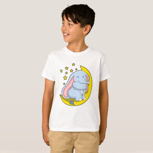 Elephant met maan en sterren t-shirt (Voorkant volledig)