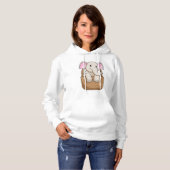 Elephant met mandje hoodie (Voorkant volledig)