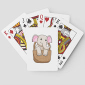 Elephant met mandje pokerkaarten (Achterkant)