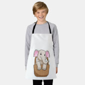 Elephant met mandje schort (Gedragen)