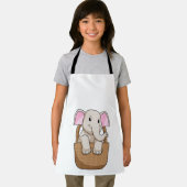 Elephant met mandje schort (Insitu)