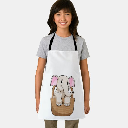 Elephant met mandje schort (Insitu)